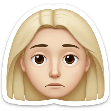 Triste con ojeras y cansado  sticker