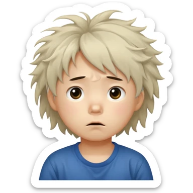 a Korean four-year-old who’s exhausted from studying sticker