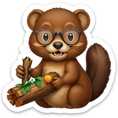 spectacled beaver sticker