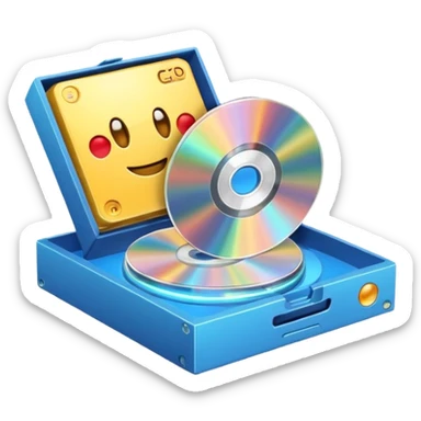 jeux ordinateur physique, CD, boite de jeux sticker