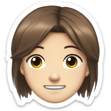 Sasha Braus brown hair hair in a ponytail anime attack on titan sticker