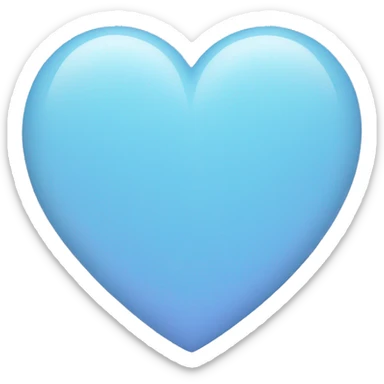 Blue pastel heart sticker
