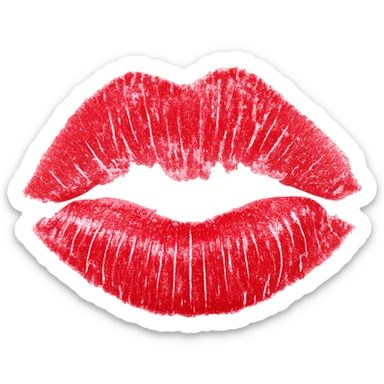 lipstick mark, remove background sticker