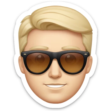 Spencer with sunglasses  sticker