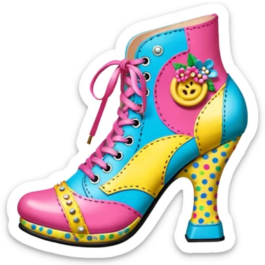 Betsey Johnson style spam can  shoe sculpture  sticker