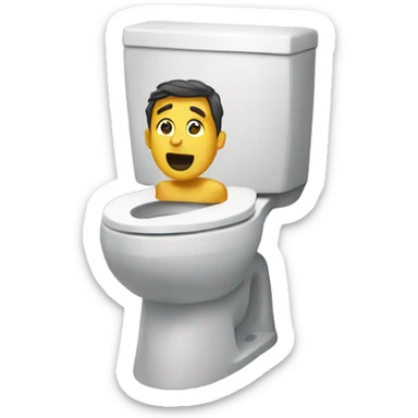 Man in a toilet sticker