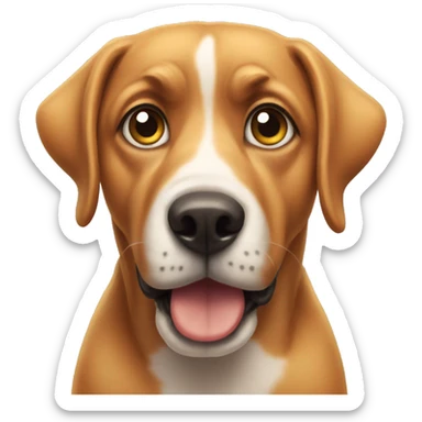 Dog with stunned eyes sticker
