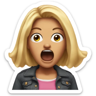 Mean girl yelling sticker