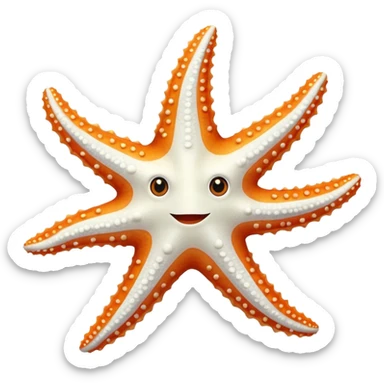 white starfish sticker