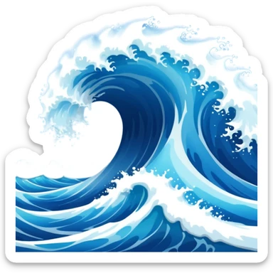 tsunami wave sticker