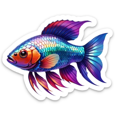 beta fish sticker