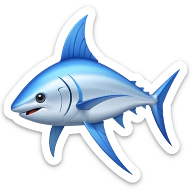 a swordfish with a long sharp blue stick on the tip of it's nose sticker