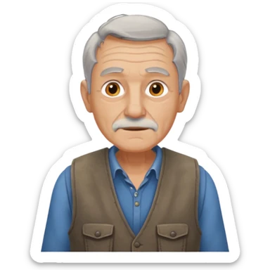 1800's europian Old male sticker