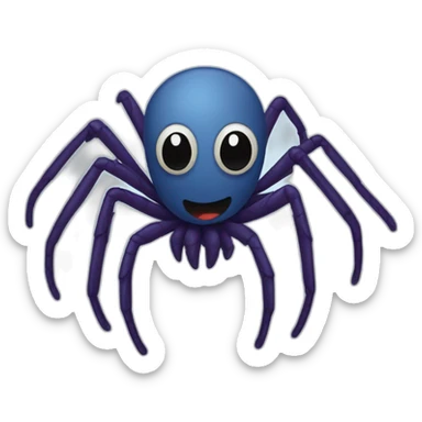 silly goofy spider sticker