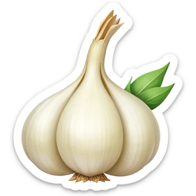 bird with the body of a garlic clove sticker