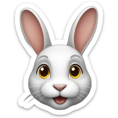 The rabbit is a media personality sticker