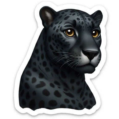 Black jaguar sticker