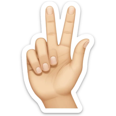 Side view of a hand with the index finger and thumb touching together as if clapping. 🤏🤏🤏 sticker
