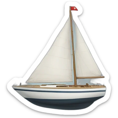 Big sailboat on the sea  sticker