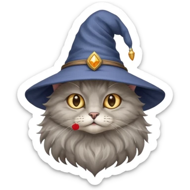 A wizard cat sticker