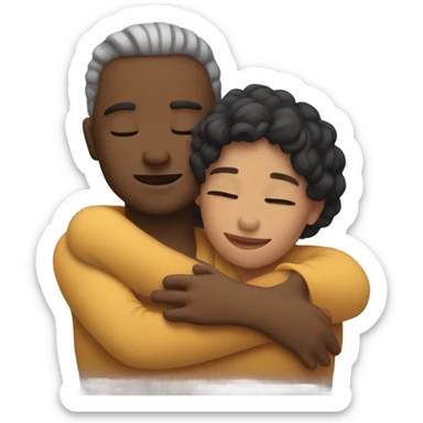 Two people cuddling sticker