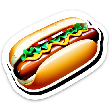 Hot dog sticker