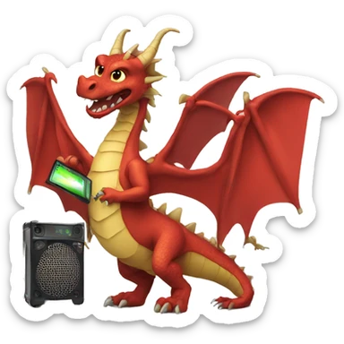 Dragon working with Audio Visual sticker