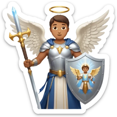 - 🛡️ Shield – symbolizing protection
- ⚔️ Sword – representing spiritual warfare
- 👼 Angel – the heavenly messenger
- ✨ Sparkles – highlighting his glory sticker