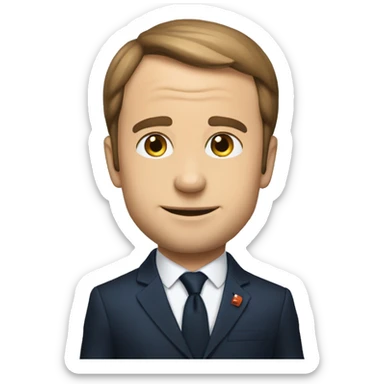 Macron promène son chien sticker