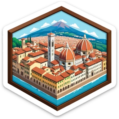 florence italy isometric sticker