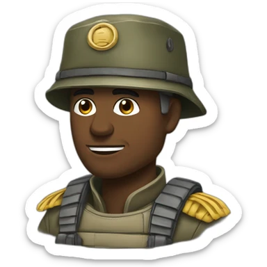 Immanuel de la bande dessinée soldier side de phobs sticker