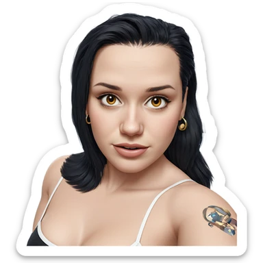 realistic portrait of girl sticker