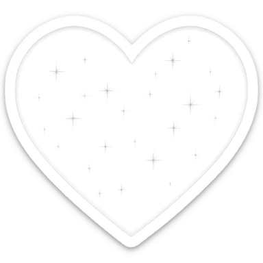 Modify the heart with a night sky gradient to black night theme with a black gradient, more stars, and a soft glow. Remove the background entirely  sticker