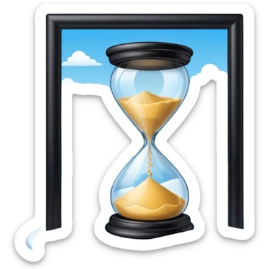 sablier sur neige sticker