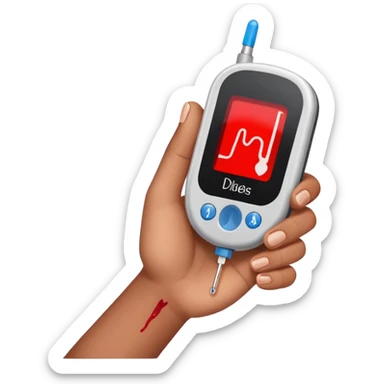 diabetes meter test finger blood sticker
