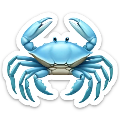 very light pale blue crab sticker