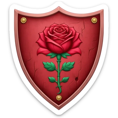 brasão sangrando medieval rosa de sangue vermelha sticker
