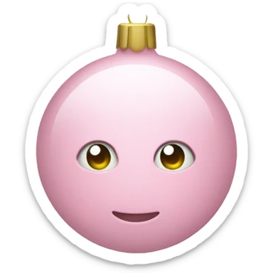 Christmas tree light pink ornaments sticker