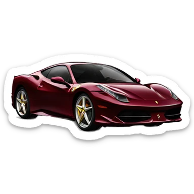 deep wine color ferrari sticker