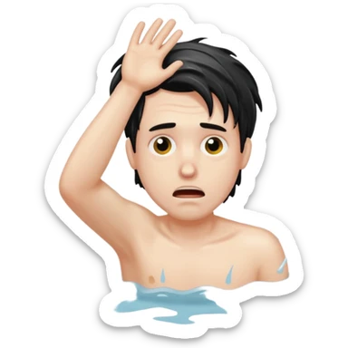 man drowning sticker