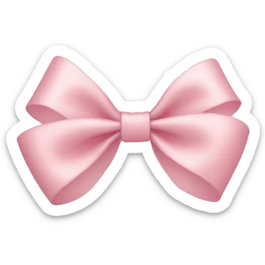 light pink bow on light pink bow sticker