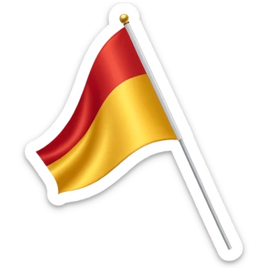 Red, white, and golden yellow vertically sequenced tricolour flag inspired by the flag of Italy sticker