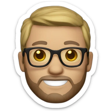 funko Pop 36 year old white male with glasses sticker