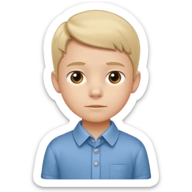 a child waiting patiently in line, etiquette theme sticker