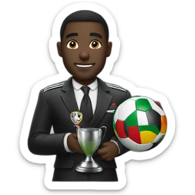 Monsieur noire avec coupe du monde sticker