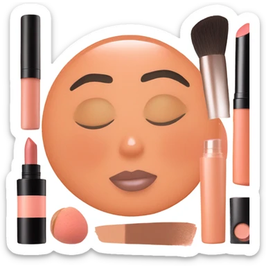 peach color makeup sticker