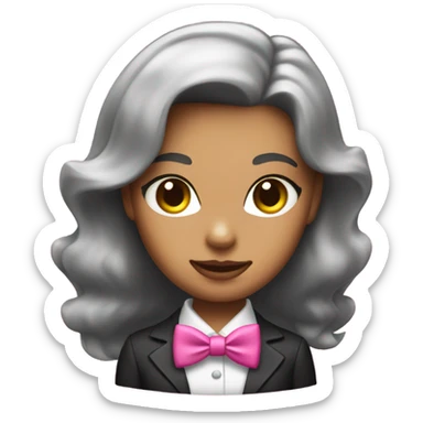 Catwoman with pink bow tie sticker