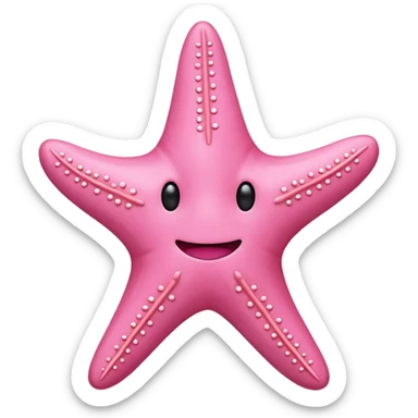  pink starfish with no face sticker