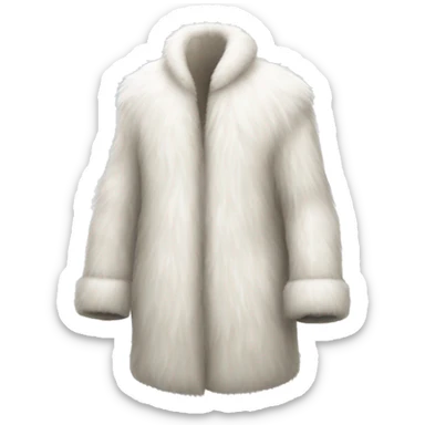 WHITE FUR COAT (ONLY COAT,WITHOUT HUMAN OR ANIMAL) sticker