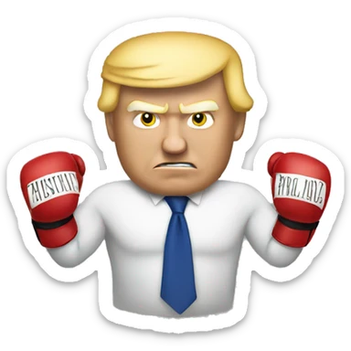 Trump boxing sticker